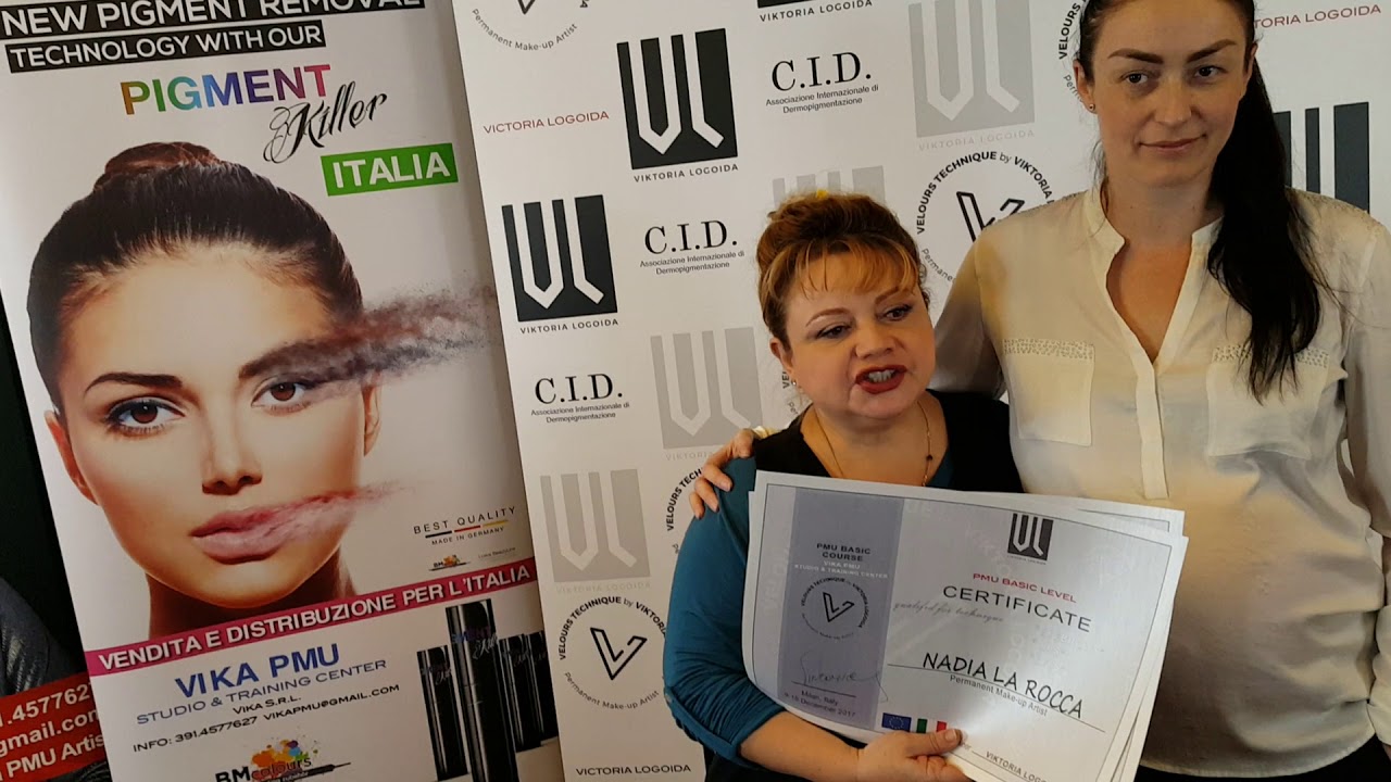 VIKTORIA LOGOIDA PERMANENT MAKE UP CORSO BASE MASTER CLASS TRUCCO PERMANENTE PMU BASIC LEVEL