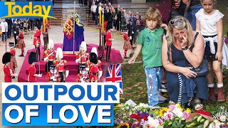 Crowds break down in tears over 'surprisingly emotional' procession | Today Show Australia