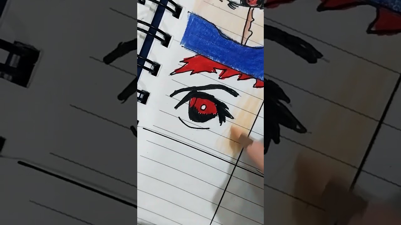 tanjiro eye drawing from demon slayer 