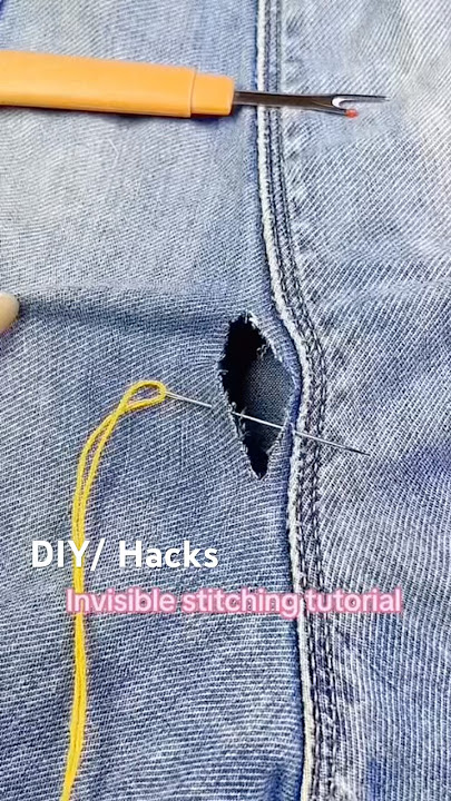 DIY to fix your ripped jeans #sewing #tailor