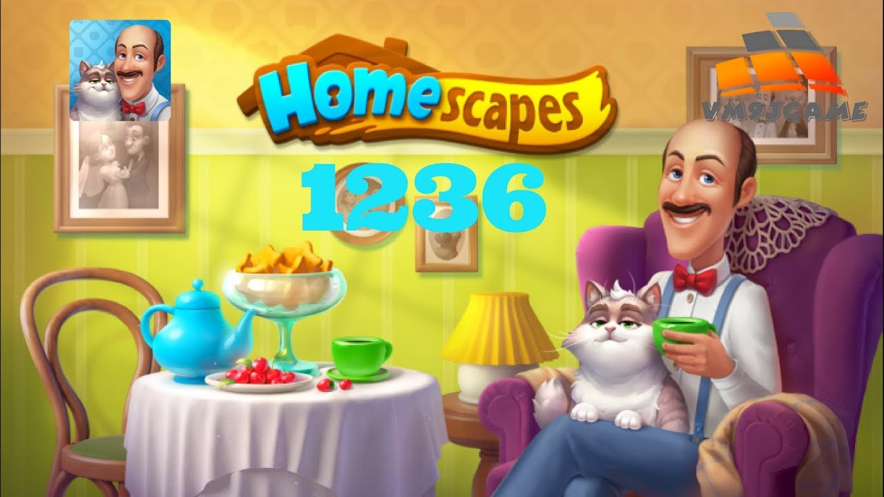HOMESCAPES Gameplay Level 1236 (iOS, Android) YouTube