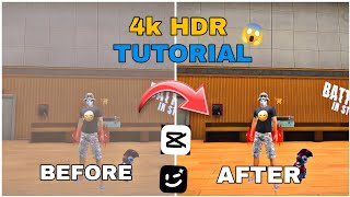 Free Fire 4K HDR Quality Revealed In Capcut 🔥 || How To Increase Free Fire Video Quality
