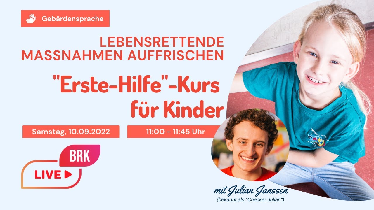 ⛑ Erste Hilfe für Kinder mit Checker Julian und dem Roten Kreuz - YouTube