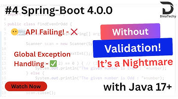 Validation & Global Exception Handling Without this SP-4 will DIE | Let me Fix | Tamil | DinaTechy
