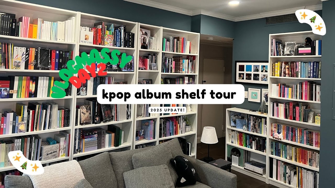 ✨ Vlogmassy! ✨ Day 2- my full kpop album shelf tour~~