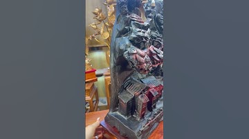 Tác phẩm:”Tiểu Cảnh Làng Quê” gỗ trắc cũ #dogodep #tuonggodepgiare #xuhuong