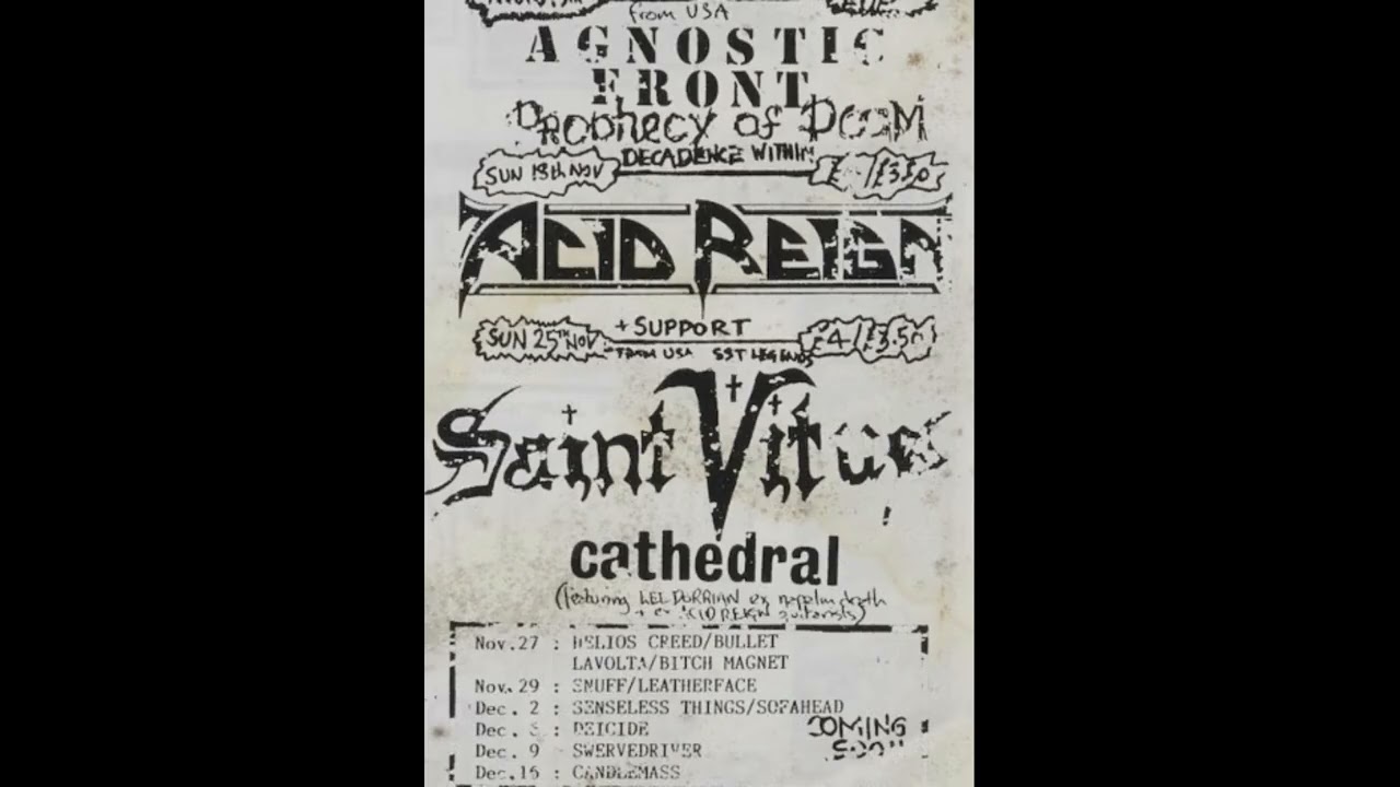 Cathedral (UK) Live @ Barrel Organ, Birmingham UK November 25th 1990 (2025 Re-Rip. Heavy Doom !)