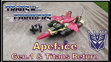 TRANSFORMERS: Apeface Generation 1 Headmaster and Titans Return (Raw video)