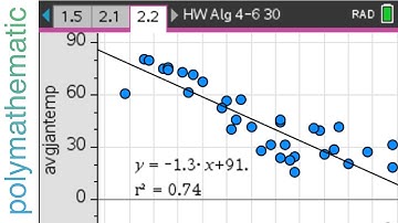 Creating a Scatter Plot and Graphing a Line of Best Fit on the TI-Nspire CX // [LINEAR REGRESSION]