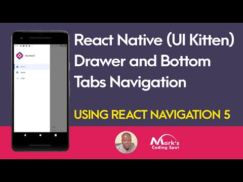 React Native (UI Kitten) Drawer and Bottom Tabs Navigation using React Navigation 5