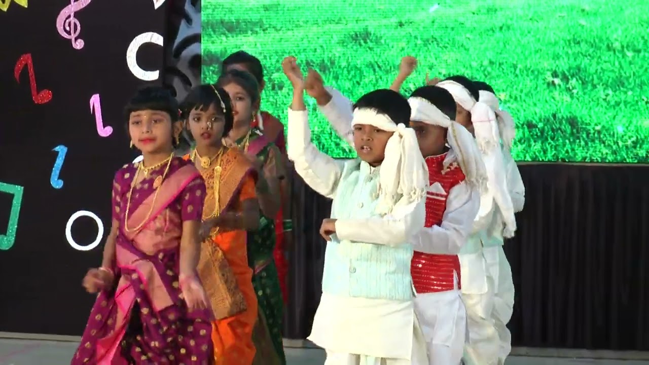 Kurya Chalalya Ranat   Shetkari Song   HD English Medium School Gathering Dance   2023 24