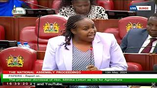 Linturi's ex wife MP Keitany STERN warning to Linturi for making his impeachment case about her