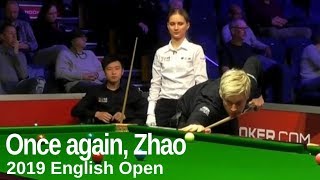 Three Counter Attacks | Neil Robertson vs Zhao Xintong | 2019 English Open  Last 32