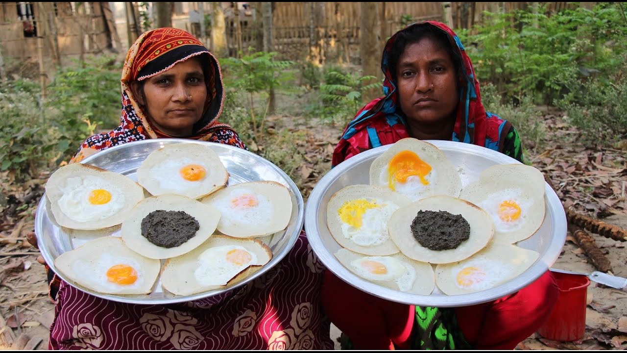 Village Style Egg Cake Recipe Cooking by Village women || chitoi pitha || delicious village food