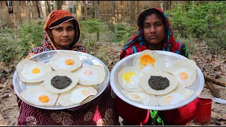 Village Style Egg Cake Recipe Cooking by Village women || chitoi pitha || delicious village food