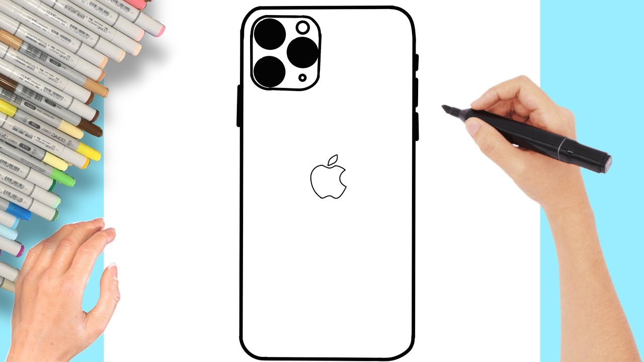 COMMENT DESSINER UN IPHONE ETAPE PAR ETAPE FACILE (2023) - YouTube