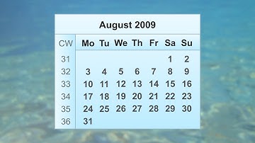 August 2009 Calendar
