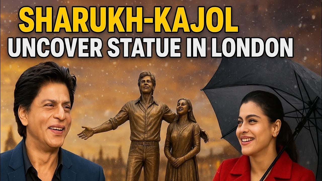 Shah Rukh Khan–Kajol ne London me Racha Itihaas 😍 | DDLJ Statue Moment 🇬🇧🎬