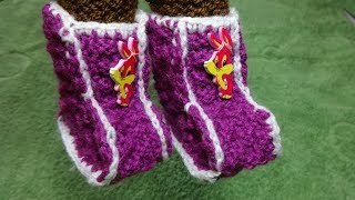 Сапожки на пластмассовую куклу Мальвину. Вязание спицами Сапожки на пластмассовую куклу Мальвину. Вязание спицами
