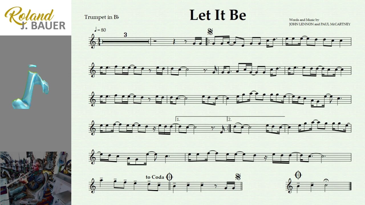 Let It be - Trumpet sheet music