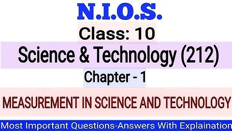 NIOS Class-10 Science & Technology(212) Chapter- 1