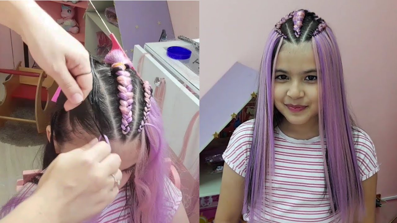 explicación trenza de cascada con kanekalon waterfall braid / trança