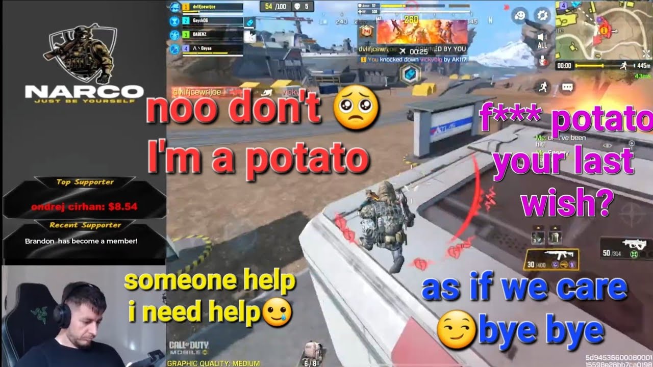CoD Narco became a potato and did 1v8 clutch 🤯😈| CoD Narco shocked his ...