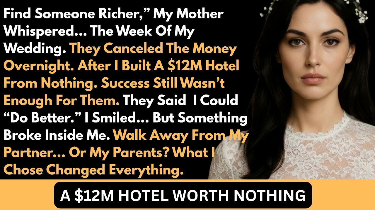 My parents, who were staying at my $12M hotel, cancelled my wedding funds.