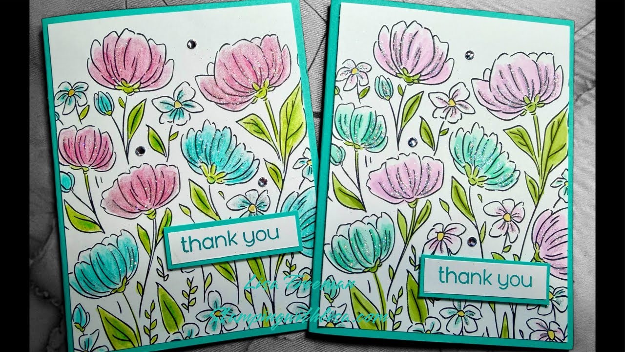 Let’s Bring Back Glitter!!  Two Coloring Techniques with Flowers!