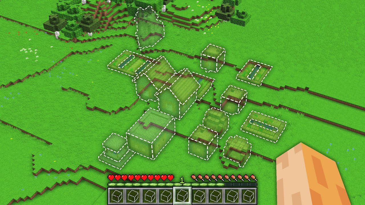 This is very rarest INVISIBLE VILLAGE in Minecraft !!! Secret Air House ...