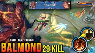 29 Kills SAVAGE!! Balmond with Flicker 100% Deadly Combo!! - Build Top 1 Global Balmond ~ MLBB