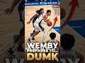 Wemby Dunk Time #NBAHighlights #Dunk #Hoops #SportsShorts #WembyDunk #SanAntonioSpurs #fyp