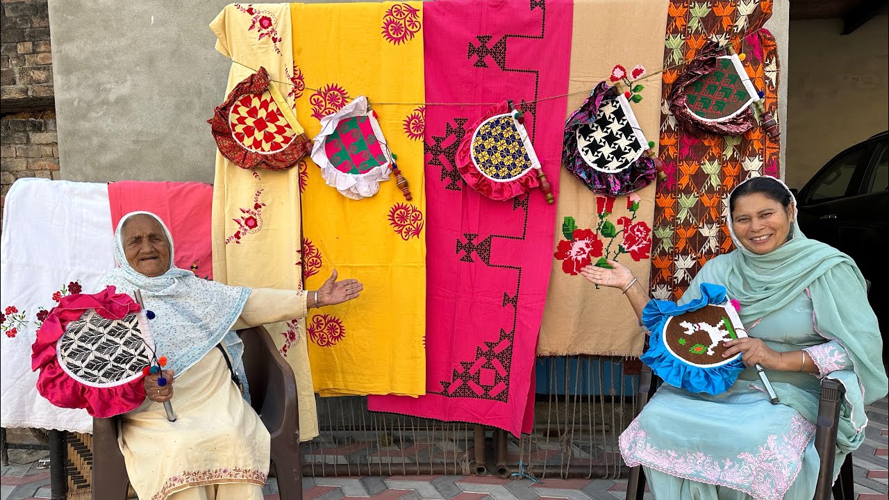 ਮੰਮੀ ਦੇ ਹੱਥੀਂ ਕੱਢੀਆਂ ਪੁਰਾਣੀਆਂ ਚਾਦਰਾਂ ਤੇ ਪੱਖੀਆਂ ਅਜੇ ਵੀ ਨਵੀਆਂ ਹੀ ਲਗਦੀਆਂ 😍 #harmankhosa 