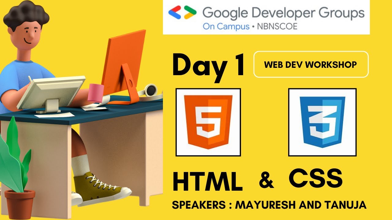 HTML & CSS Day 1 | Tech Winter Break | GDG on Campus NBNSCOE - YouTube