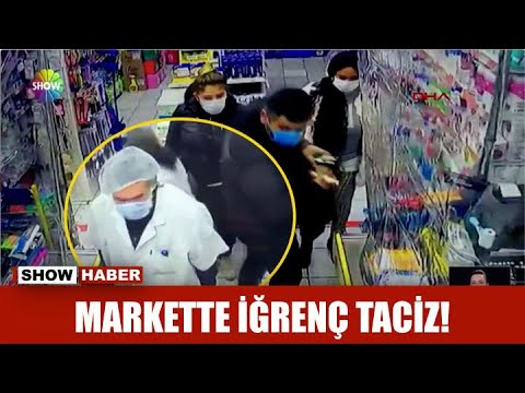 Markette iğrenç taciz!