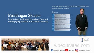 Bimbingan Skripsi, Penghindaran Pajak pada Perusahaan Food and Beverage yang Terdaftar di BEI