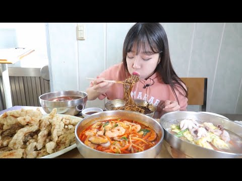 통영2탄 하루에5시간 여는 줄서서 먹는 짬뽕집! 사장님의 주문거부.. Korean mukbang eating show