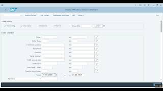 IW39 Display List Work Order