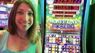 WOW!! 😮 Money Link Power 4 Slot Machine in Las Vegas #slots #vegas #moneylink