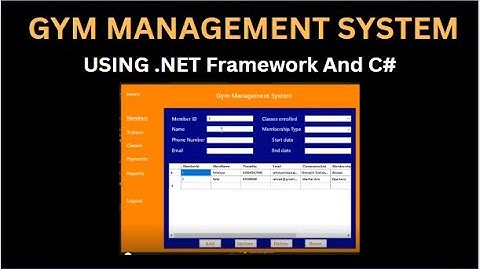 Gym Management System in C# | Visual Studio | .Net Framework