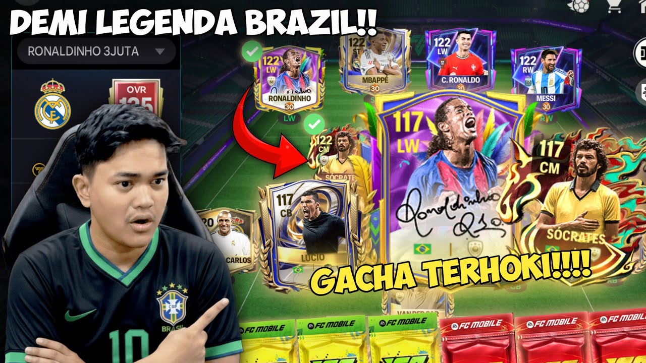 AKU TOP UP 3 JUTA DEMI RONALDINHO, SOCRATES ICON BRAZIL! LANSUNG TEST GP NYA DI RANK! - EA FC MOBILE