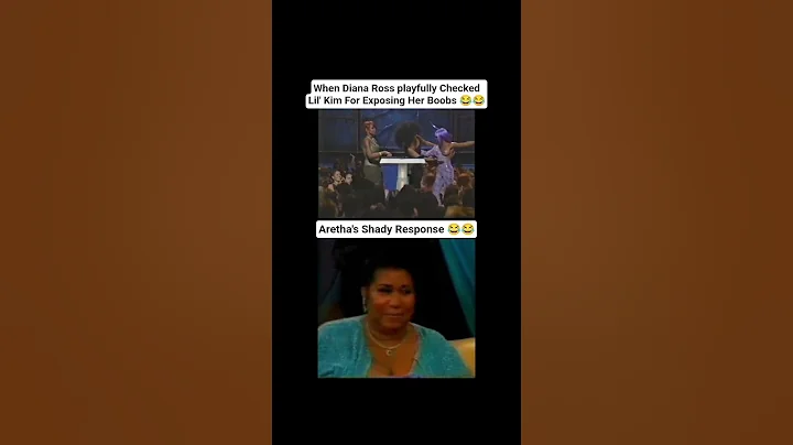 Aretha’s shady reaction to Diana Ross tapping Lil’ Kim’s boob 😂  #Throwback #shorts #funny #90s
