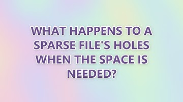 What happens to a sparse file