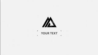 After Effects template:  Black White Glitch Logo