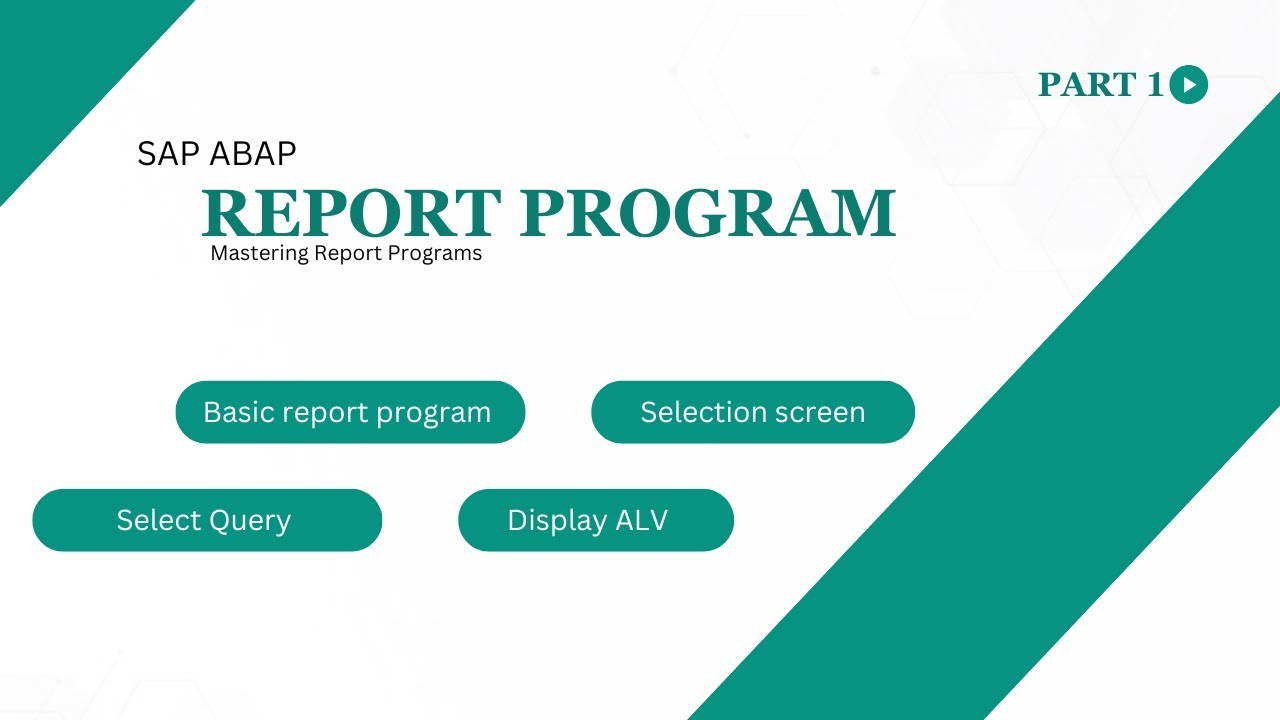 Report Program Basics | SAP ABAP | KITS Learning - YouTube