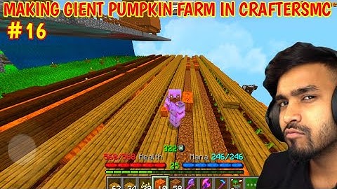 craftersmc skyblock ep 16 | make pumpkin farm in craftersmc | money trick in craftersmc skyblock