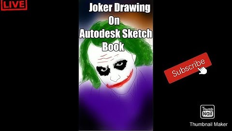 Joker Drawing // On Autodesk Sketch Book App // Rohit Kunnamangalam