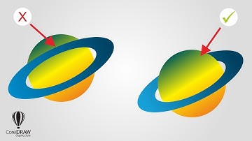 Membuat OBJEK TERPOTONG SEPERTI PLANET SATURNUS dengan CORELDRAW