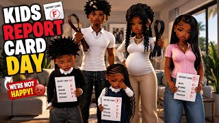 THE KIDS GOT THEIR REPORT CARDS! *THEY GOT WHOOPINGS??!* Berry Avenue Family Roleplay!