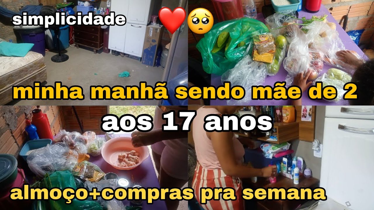 MINHA MANHÃ SENDO MÃE DE 2-COMPRINHAS DE HORTIFRUTI+LIMPEZA🥰🙏🏼 MÃE AOS 17